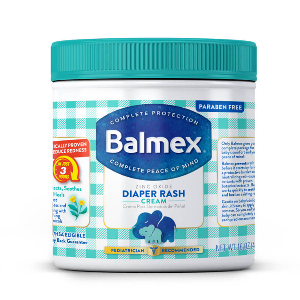 pdp-cream-16oz-front Balmex Zinc Oxide Diaper Rash Cream - 16oz